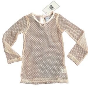 NWT Only Little Once Girls 2 Yr Girls' Ivory Sheer Long Sleeve Layering Top Boho